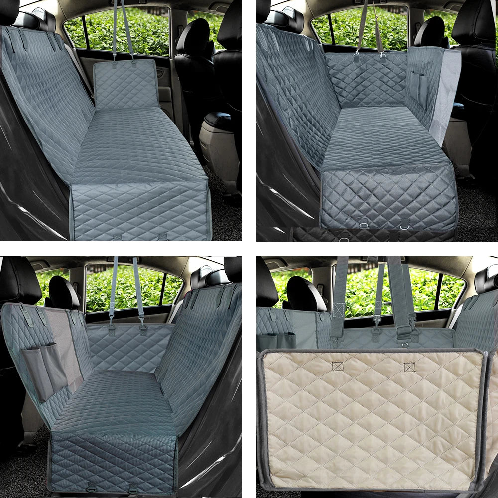Waterproof Dog Car Seat Cover with Mesh Window