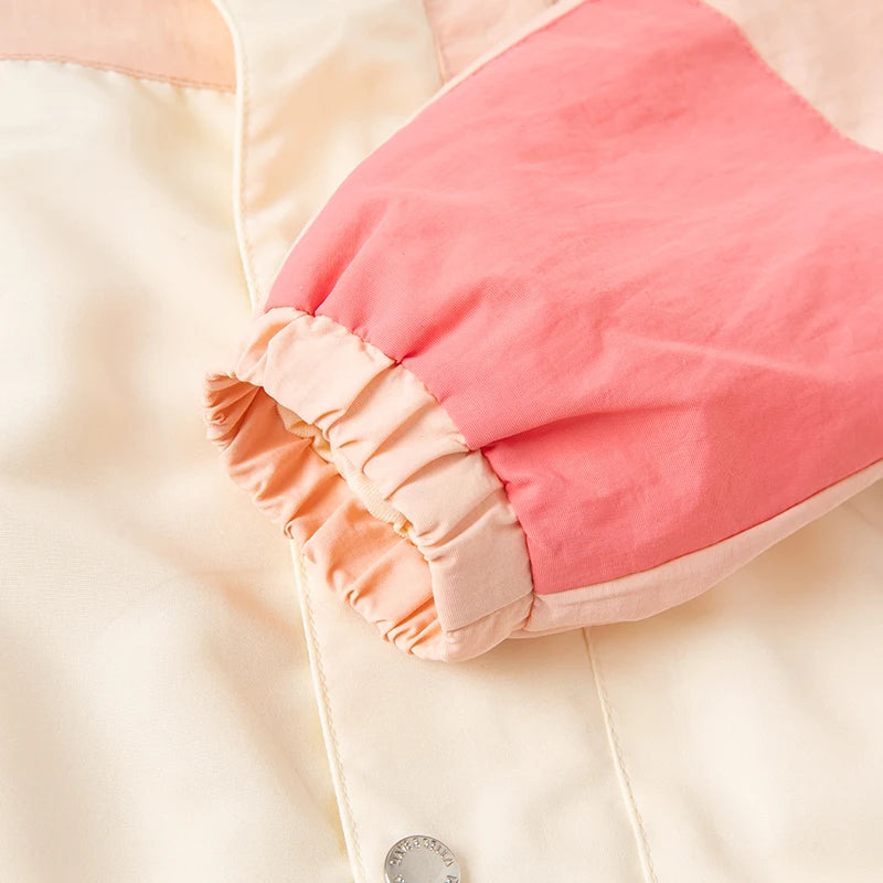 Girls Heavyweight Hooded Patchwork Jacket