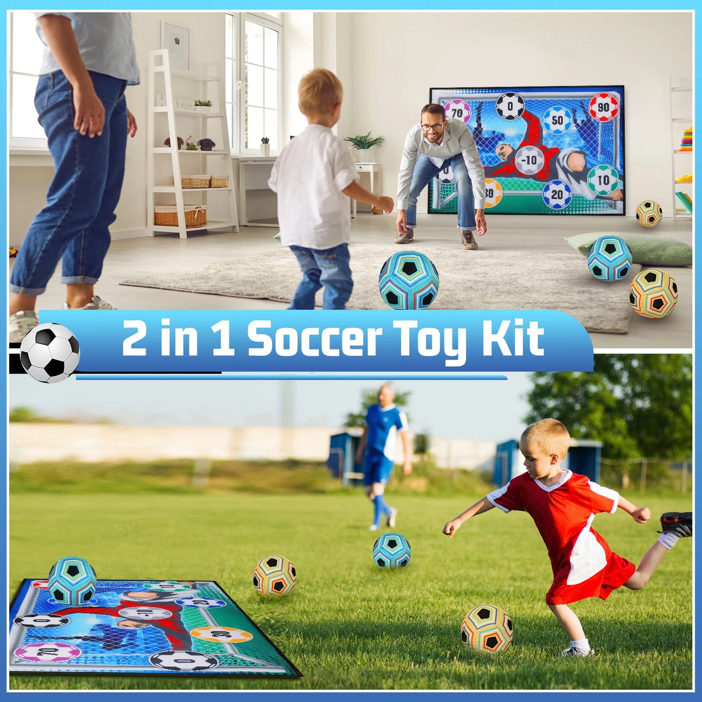 VATOS Indoor & Outdoor Kids Soccer Toy Set