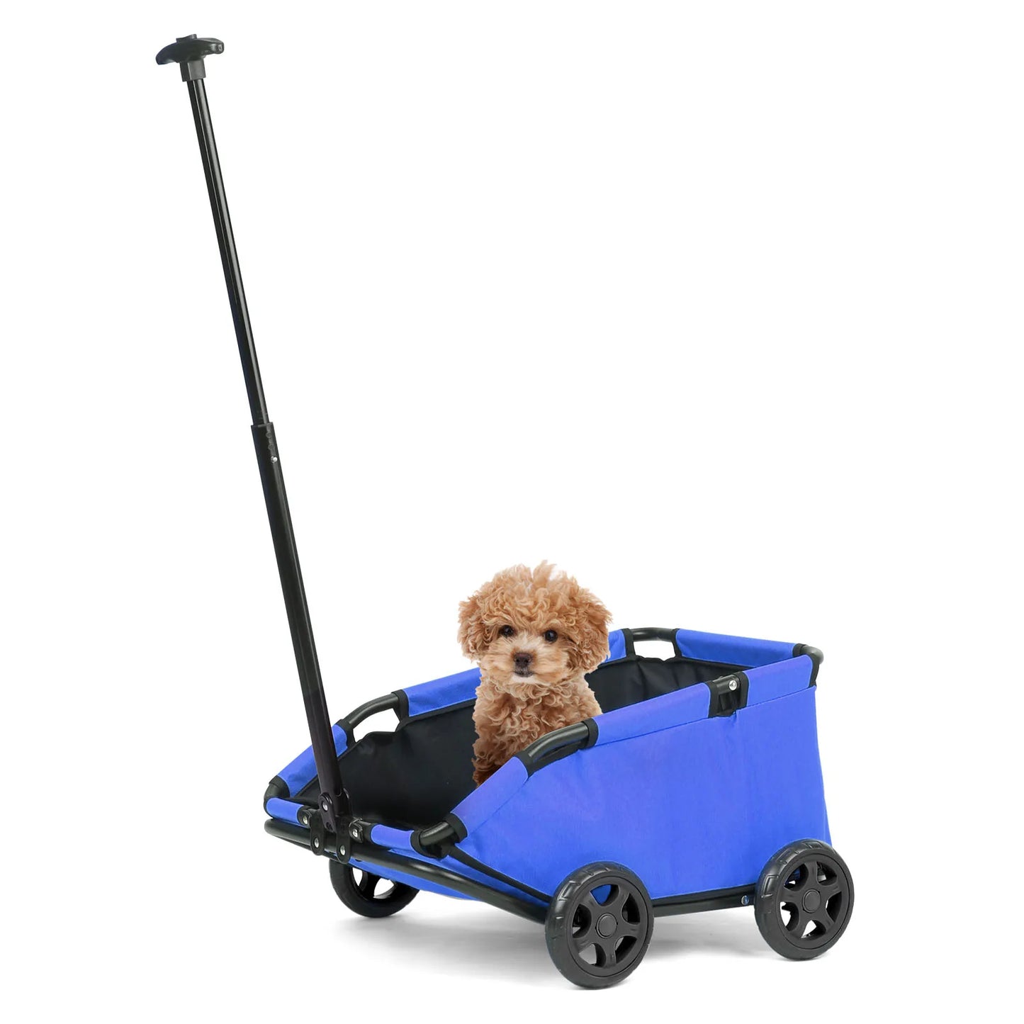 Lightweight Foldable Pet Stroller with 360° Rotating Wheels