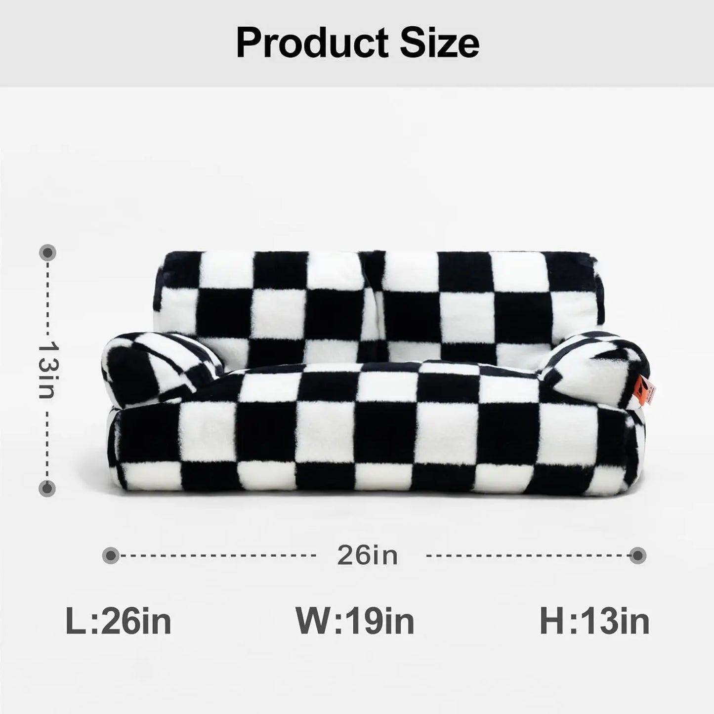 Mewoofun Fluffy Pet Couch Bed for Cats and Small Dogs