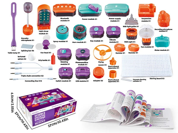 STEM Electronics Circuit Kit for Kids – 53PCS Educational Science Set