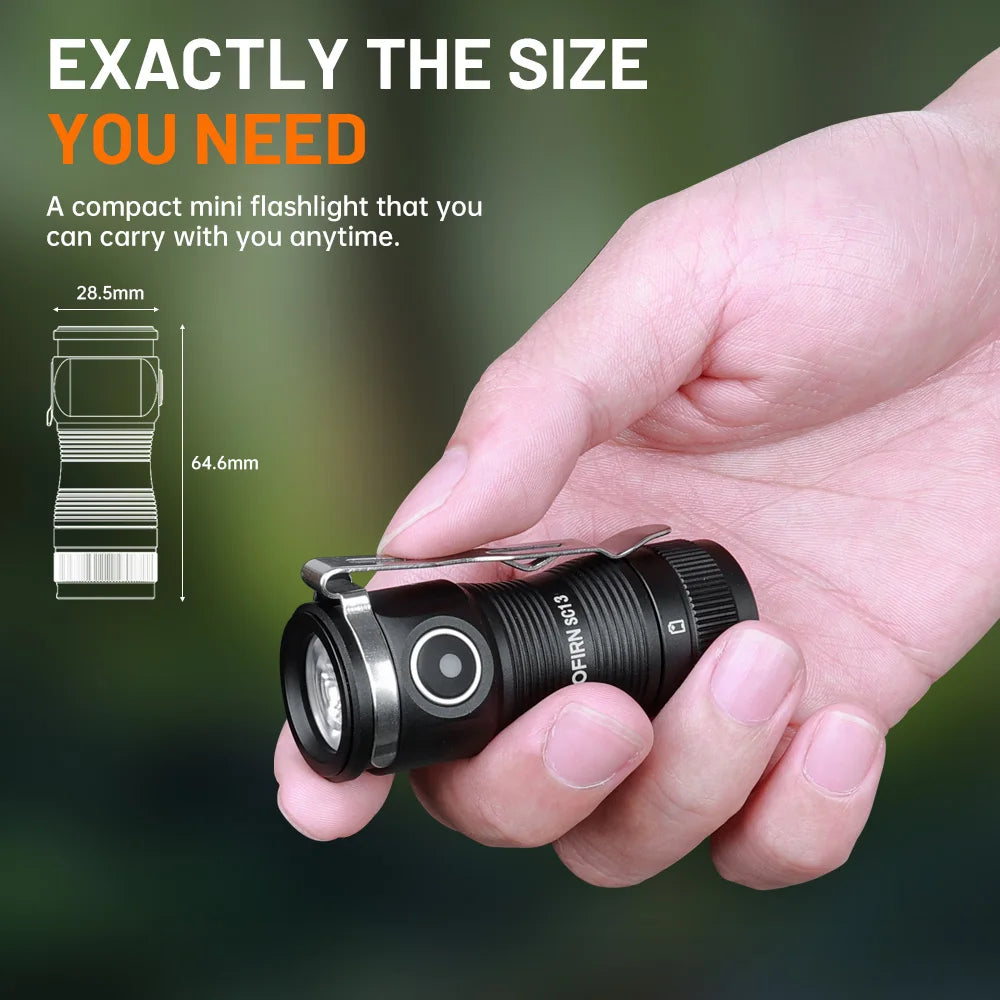 Mini Rechargeable LED Flashlight with Magnetic Base