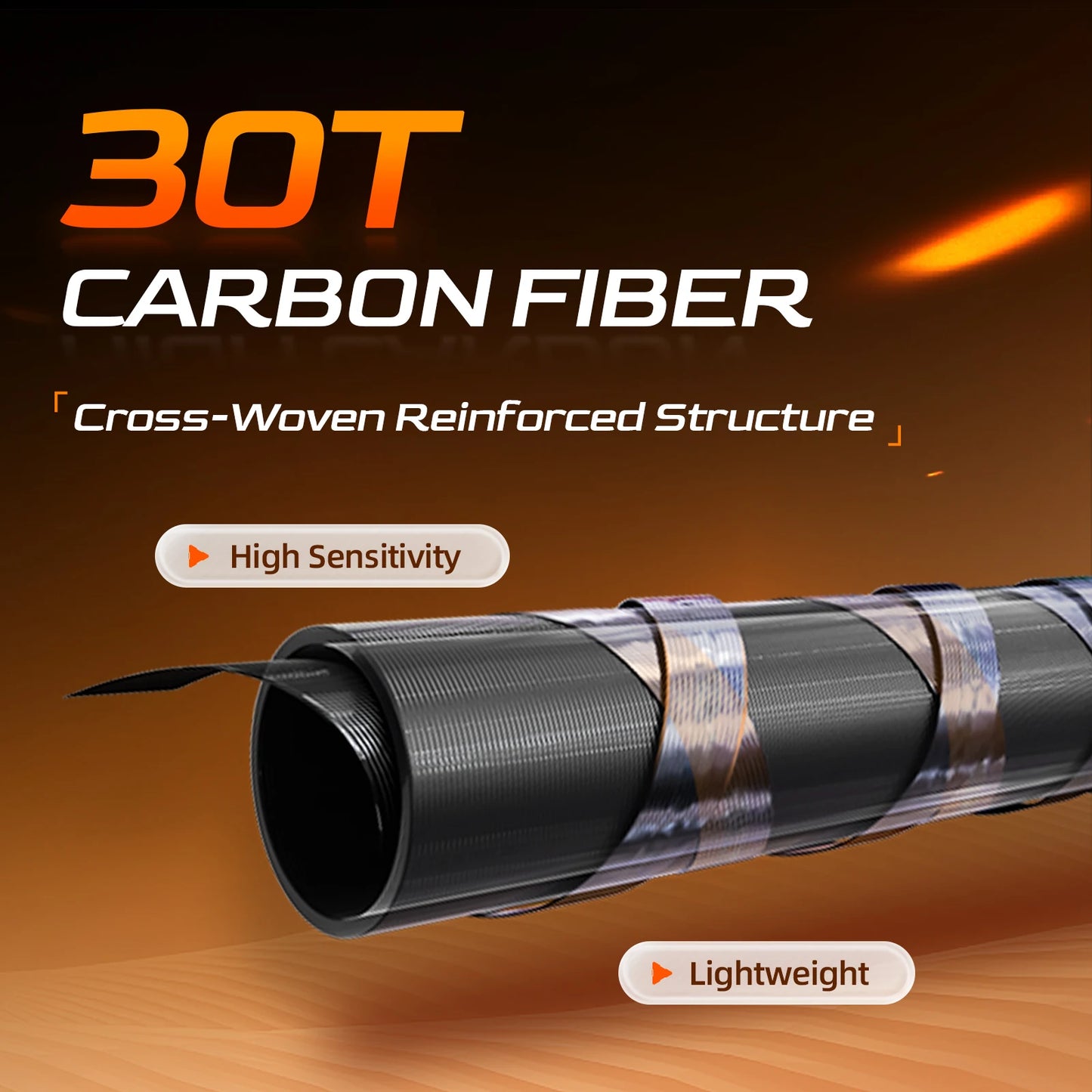 **Ultralight Carbon BFS Casting Rod with FUJI Guide Rings**