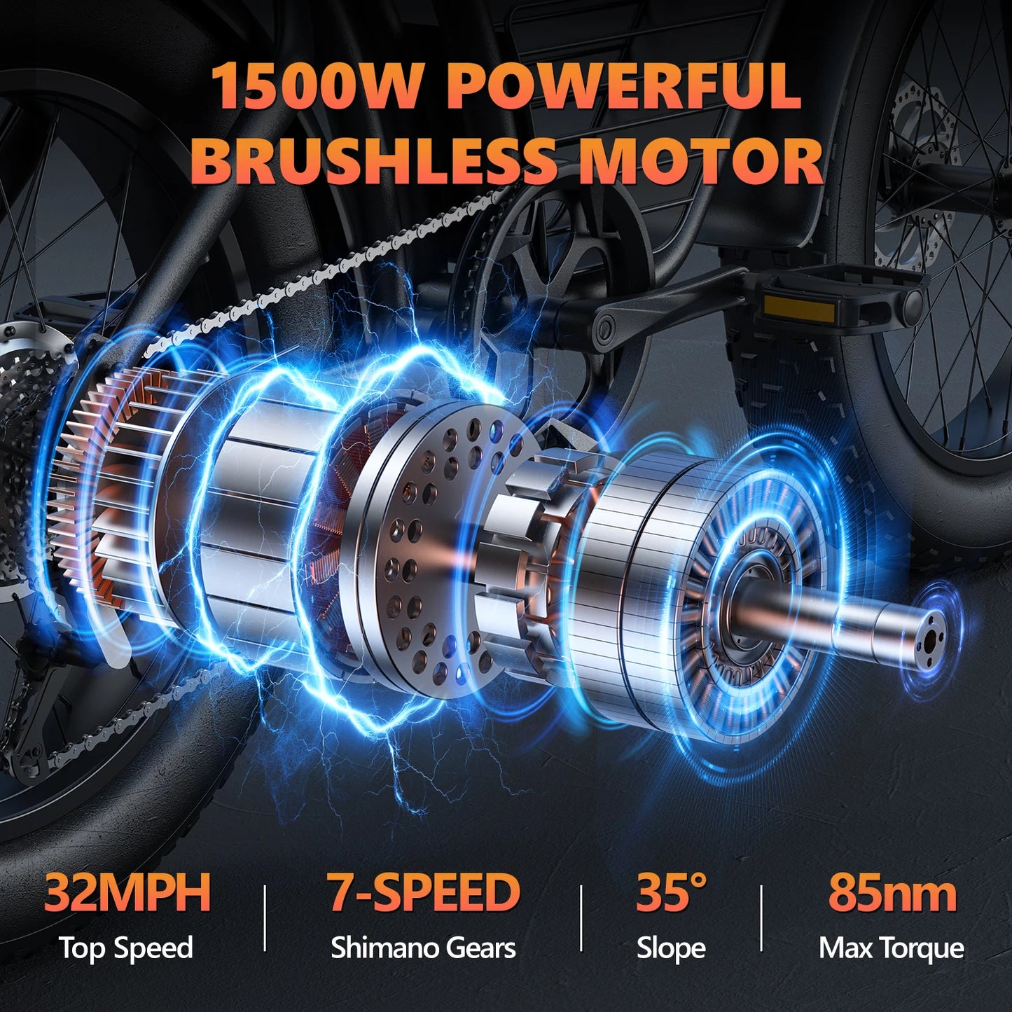 High Performance 48V Electric Bike with Samsung Battery and 1500W Motor