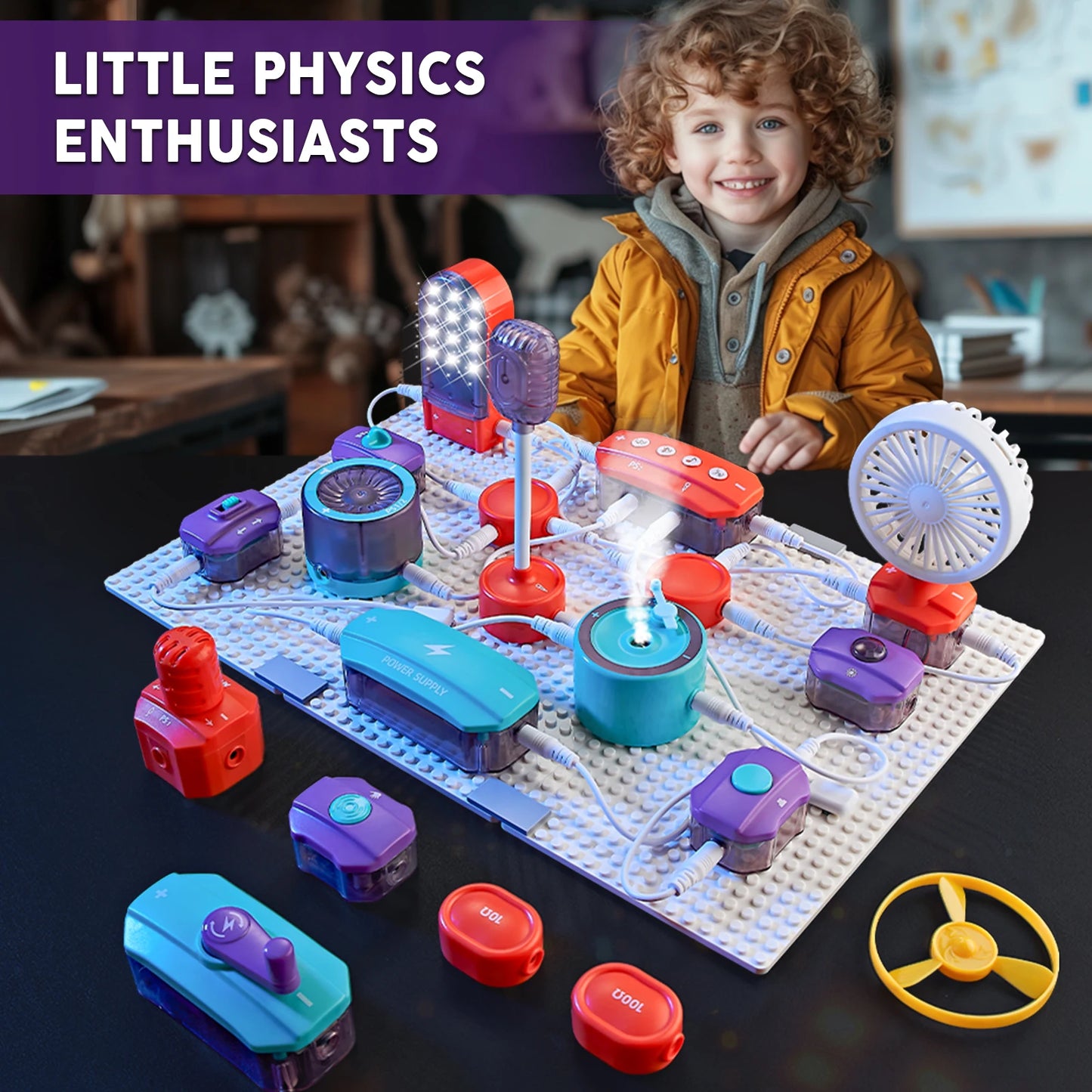 STEM Electronics Circuit Kit for Kids – 53PCS Educational Science Set
