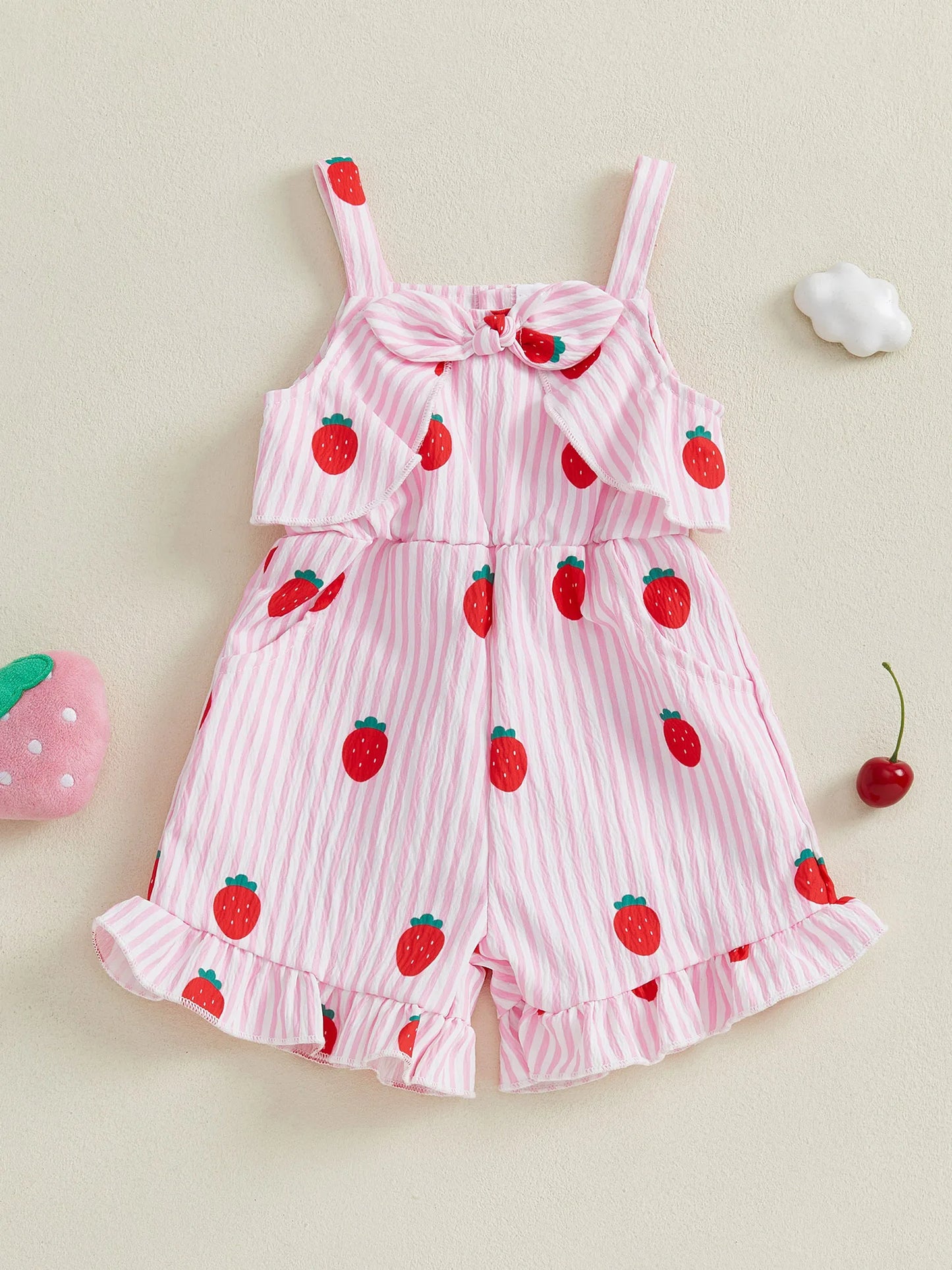 Girls Summer Sleeveless Jumpsuit