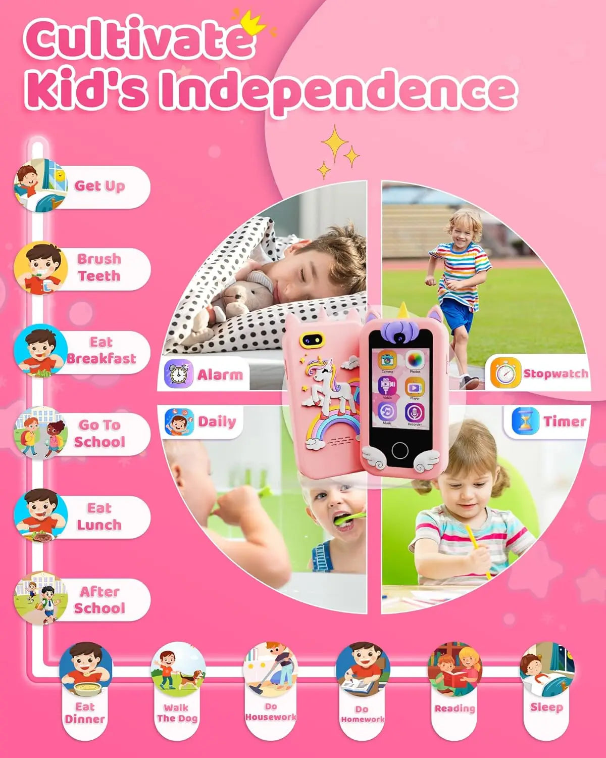 Kids Digital Camera & MP3 Player Toy Phone