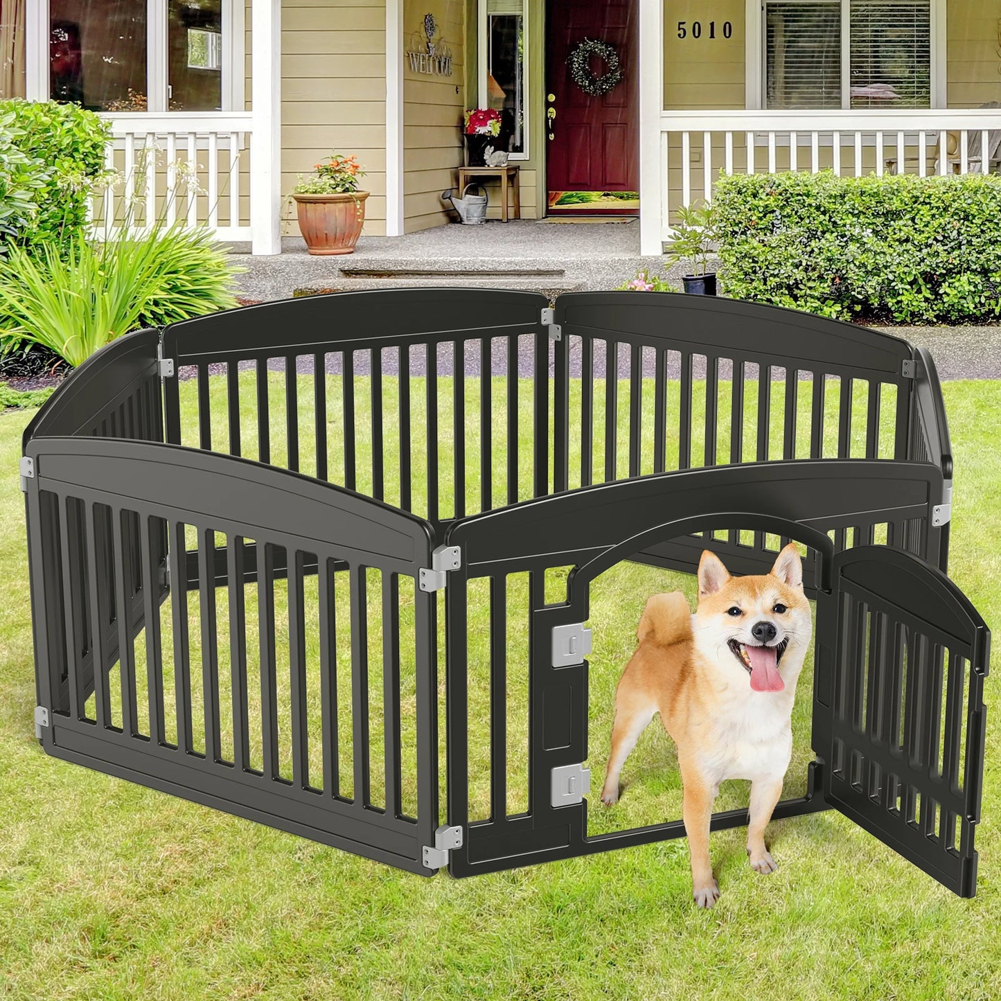 Plastic Dog Playpen for Indoor & Outdoor Use