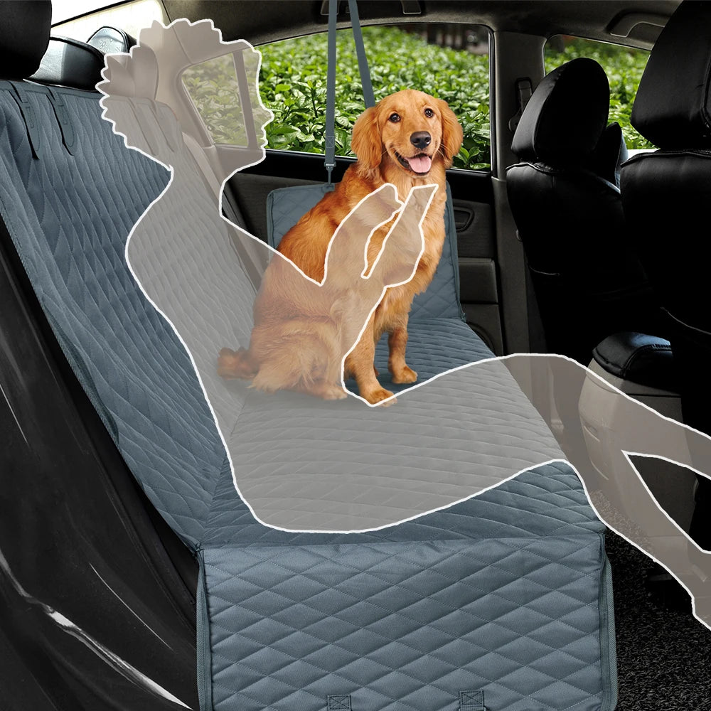 Waterproof Dog Car Seat Cover with Mesh Window