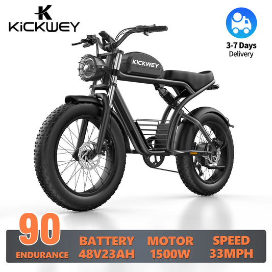 High Performance 48V Electric Bike with Samsung Battery and 1500W Motor