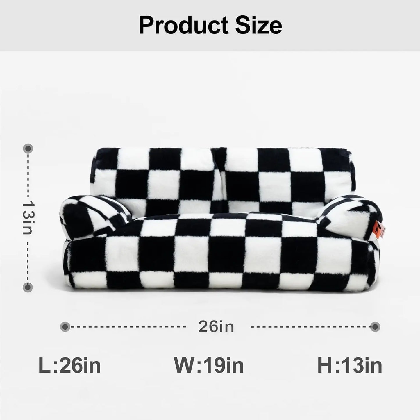 Mewoofun Fluffy Pet Couch Bed for Cats and Small Dogs