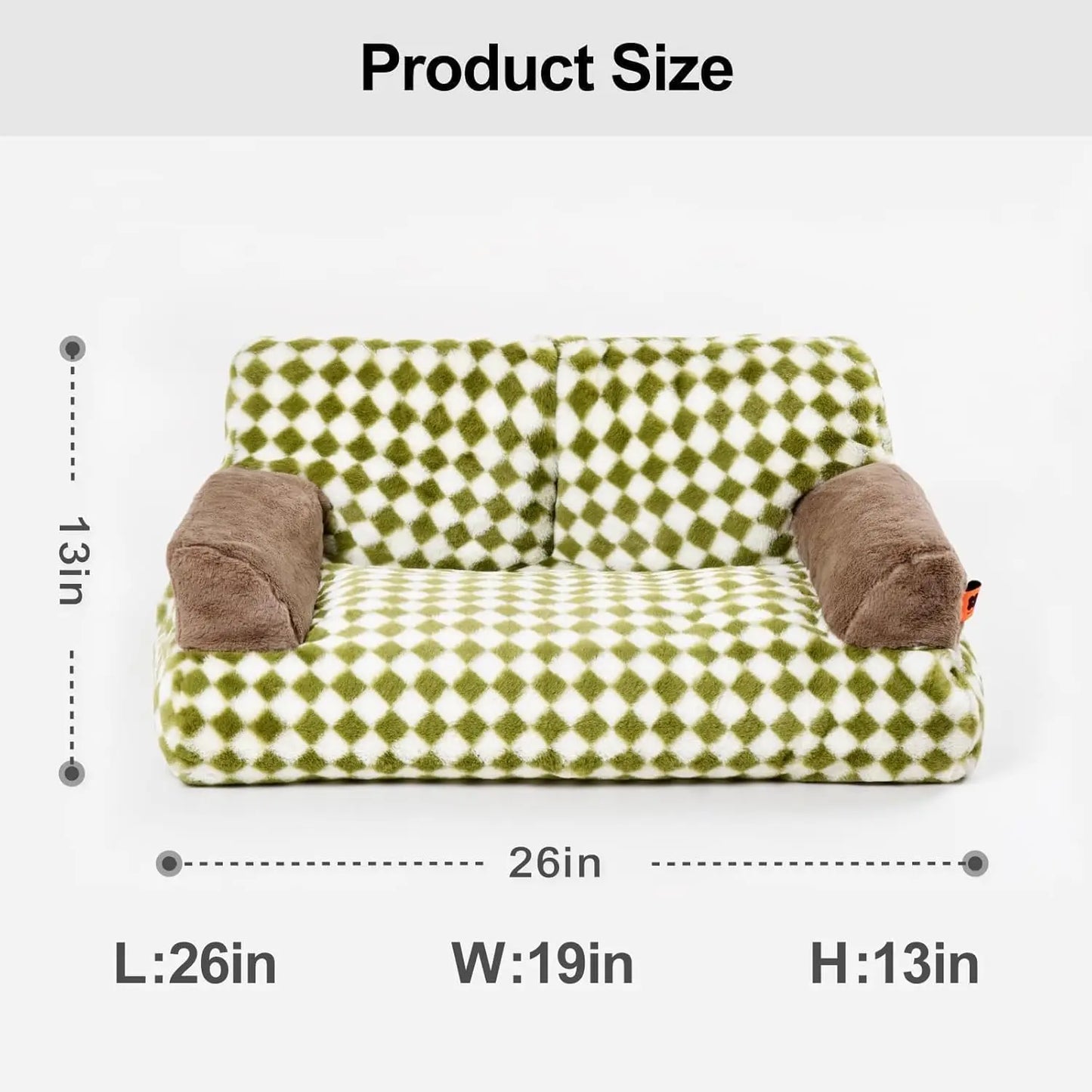 Mewoofun Fluffy Pet Couch Bed for Cats and Small Dogs