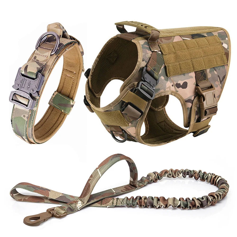 PETRAVEL Adjustable Dog Harness & Collar Set – Durable Nylon Vest with Quick Release & No-Pull Design