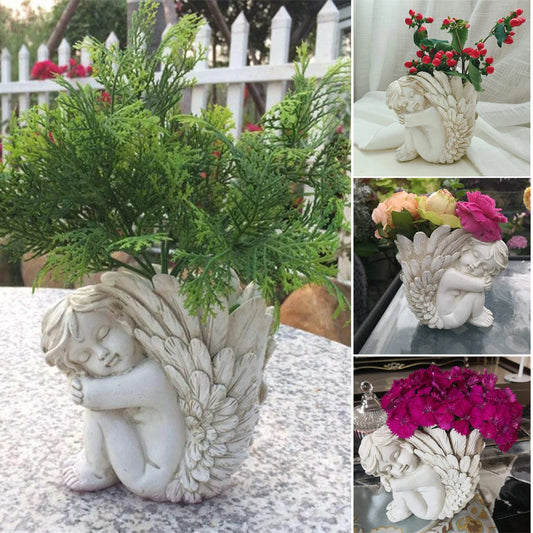 Vintage Angel Resin Sculpture Decoration