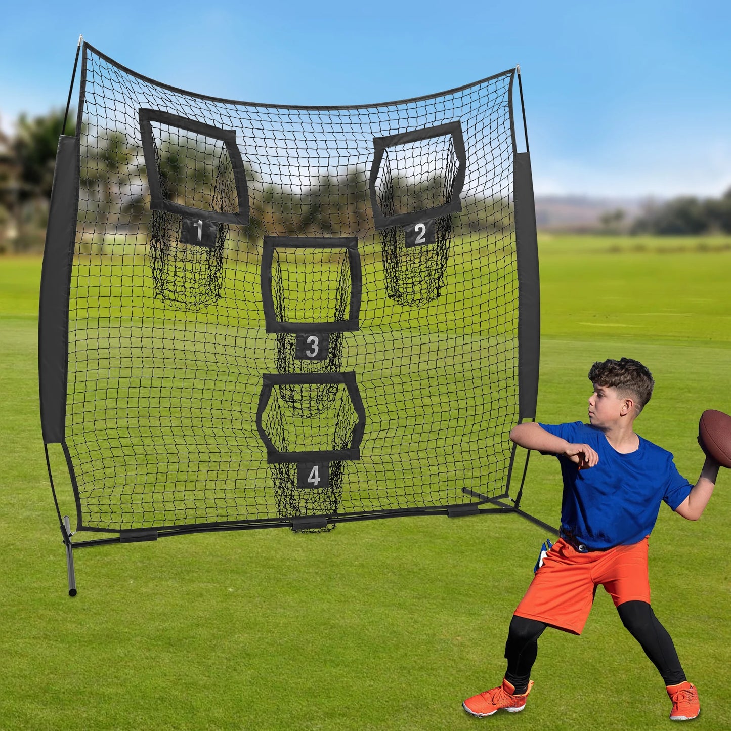 Football Training Target Net with 4 Pockets