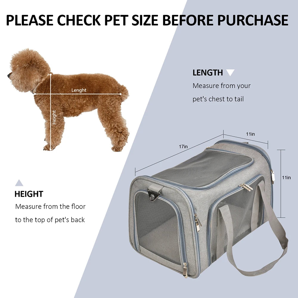 Airline-Approved Pet Carrier – Breathable & Portable Travel Bag
