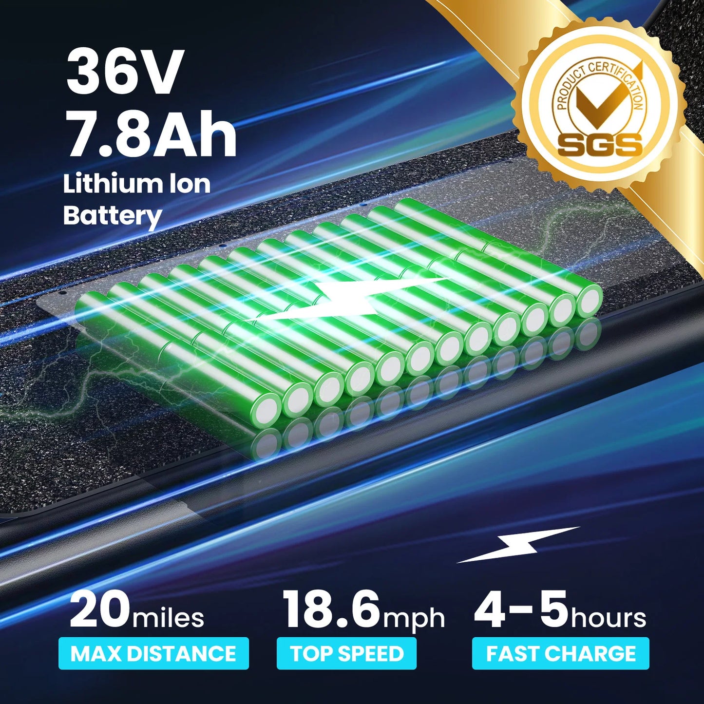 Electric Scooter with Pet Basket and 3 Riding Modes