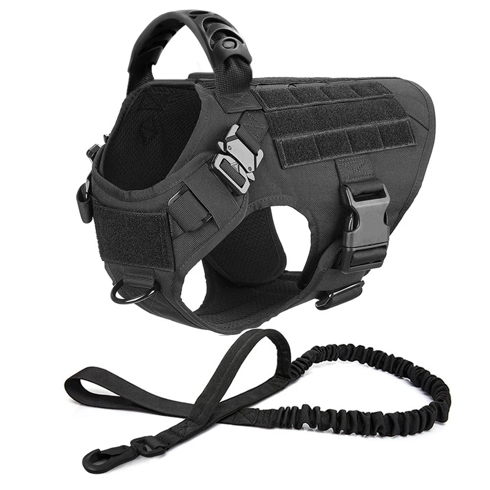 PETRAVEL Adjustable Dog Harness & Collar Set – Durable Nylon Vest with Quick Release & No-Pull Design