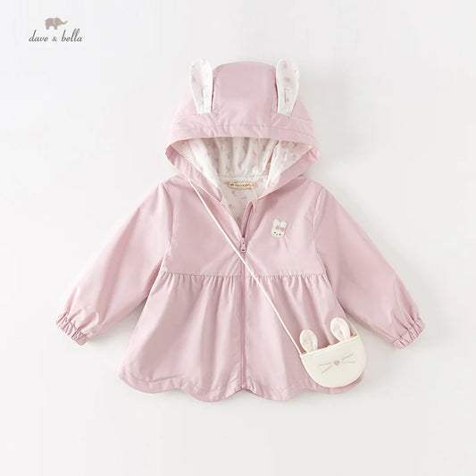 Girls Hooded Lightweight Zipper Jacket