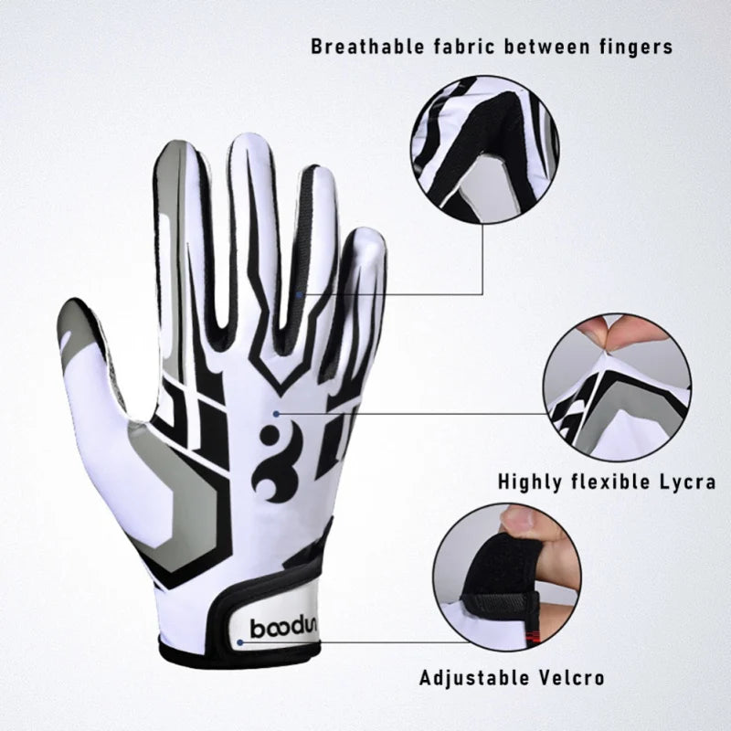 Aolikes Football Gloves with Silicone Grip – Unisex Sports Gloves