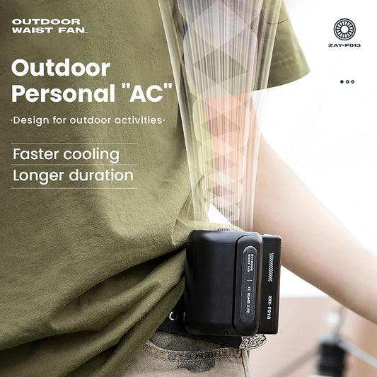 Portable Rechargeable Waist-Mounted Leafless Fan