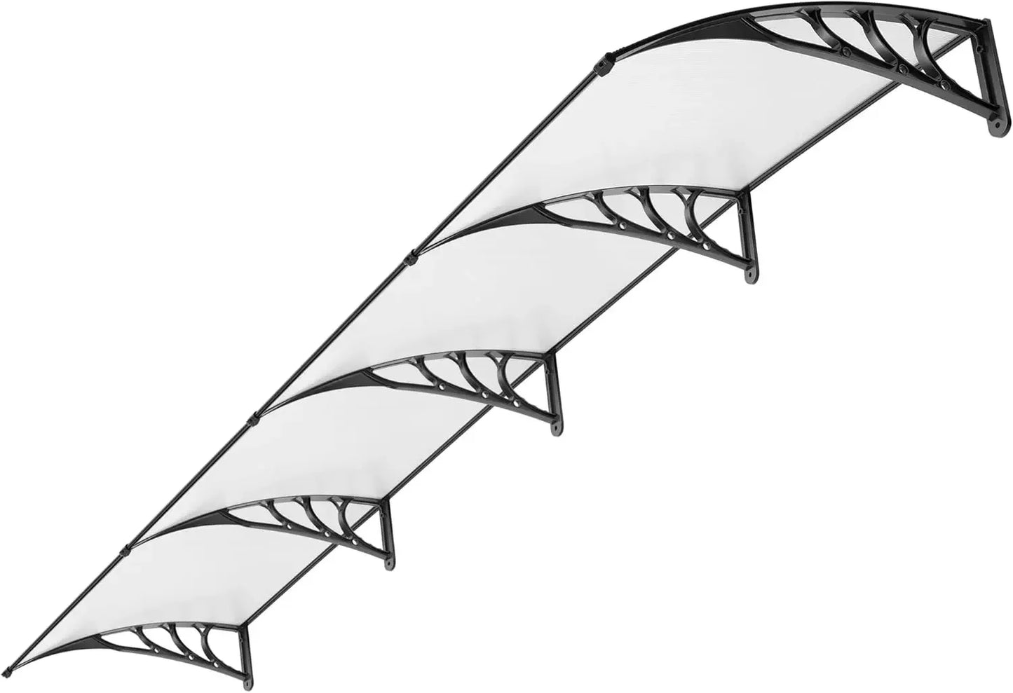 Polycarbonate Window Door Awning Canopy with Black Bracket