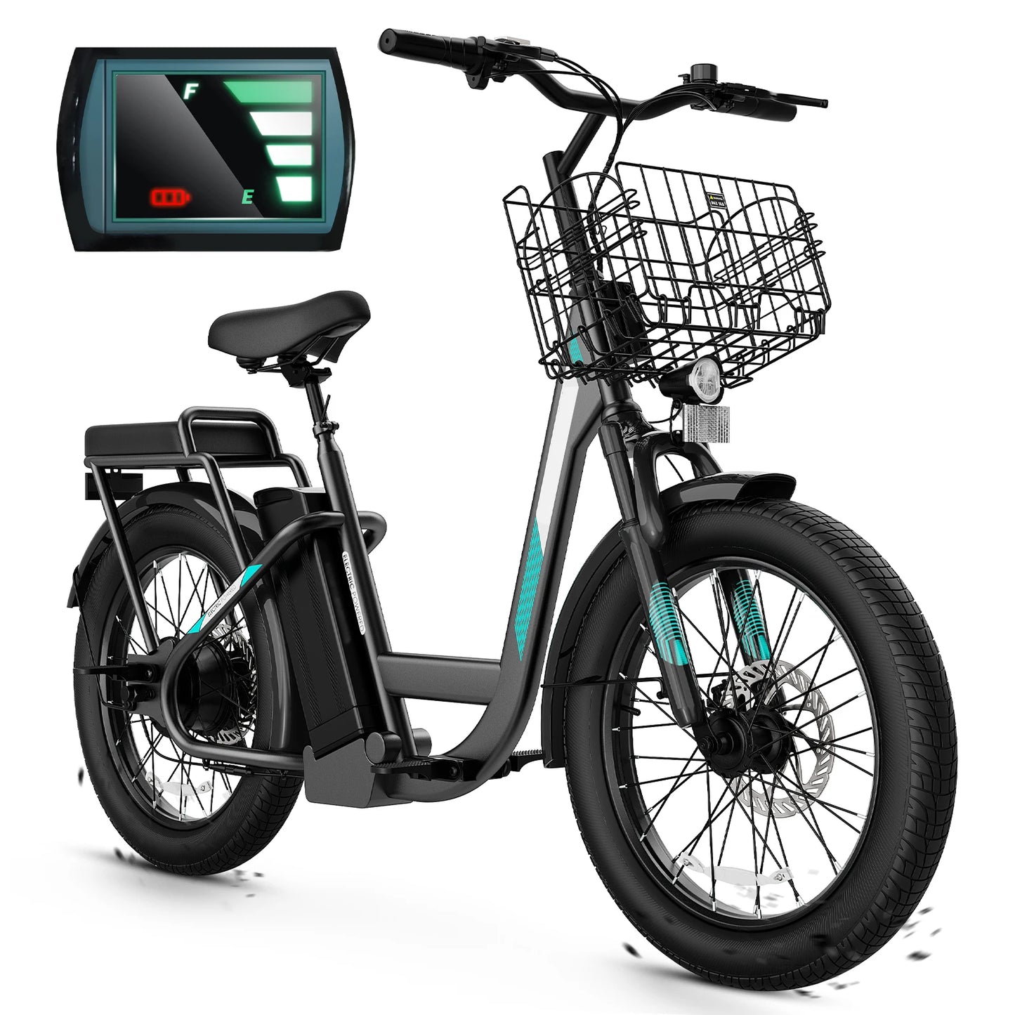 Electric Scooter with Fat Tires and Dual Seats