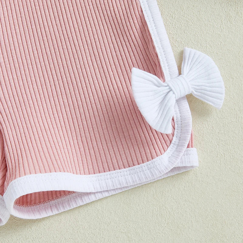 Toddler Girls Ruffle Bow Summer Romper