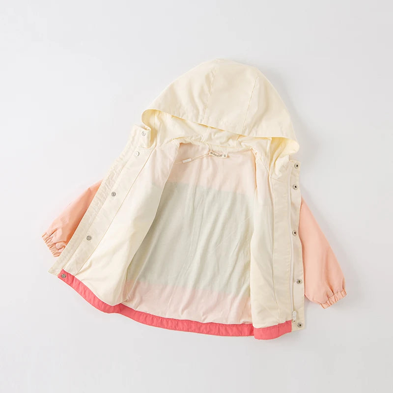 Girls Heavyweight Hooded Patchwork Jacket