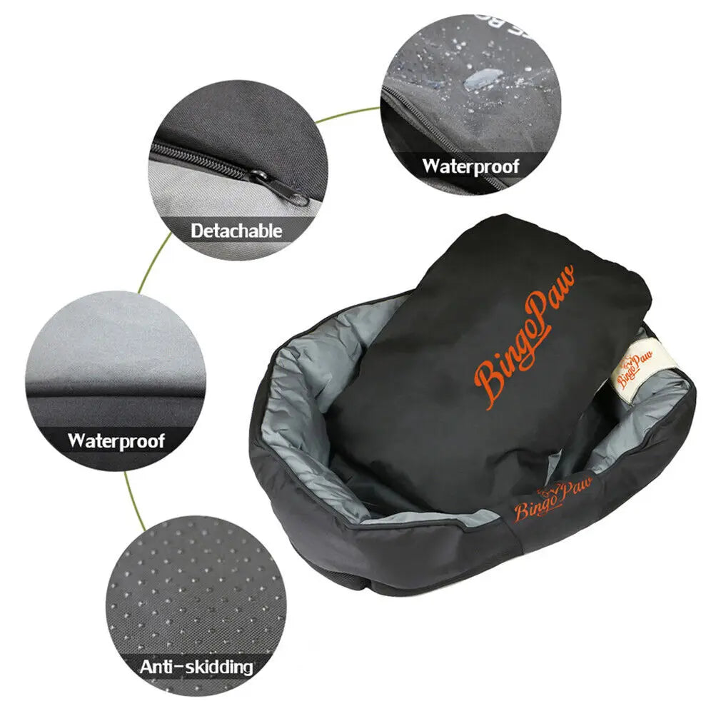 All-Season Calming Dog Bed with Removable Cushion