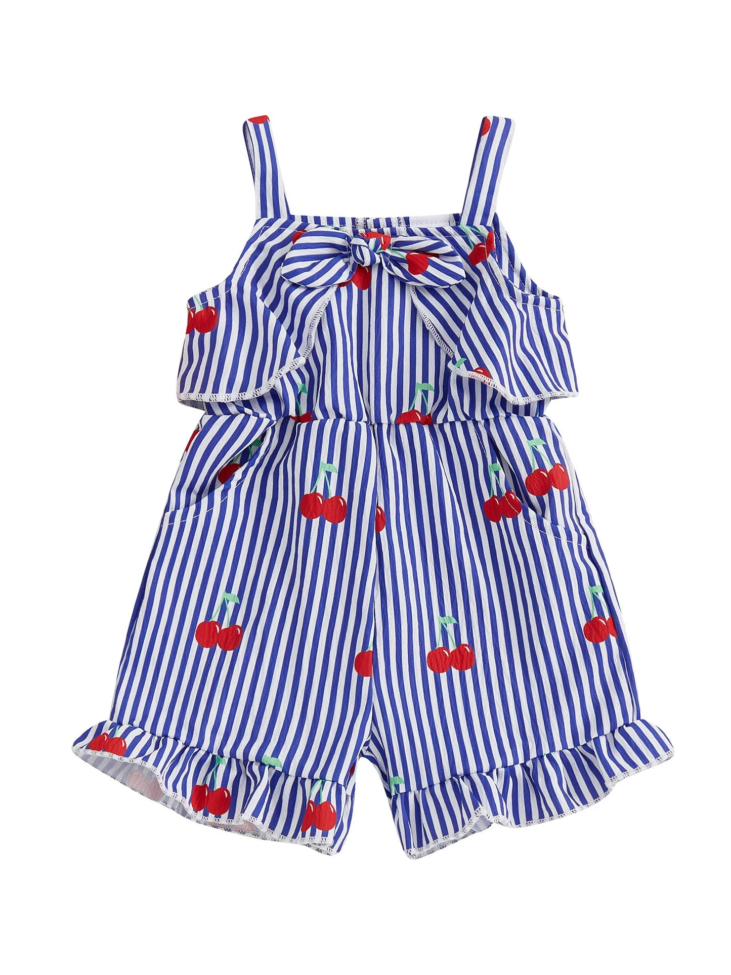 Girls Summer Sleeveless Jumpsuit