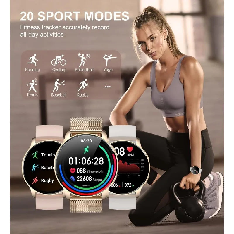 Women's Smartwatch with Bluetooth Calling and Health Tracking