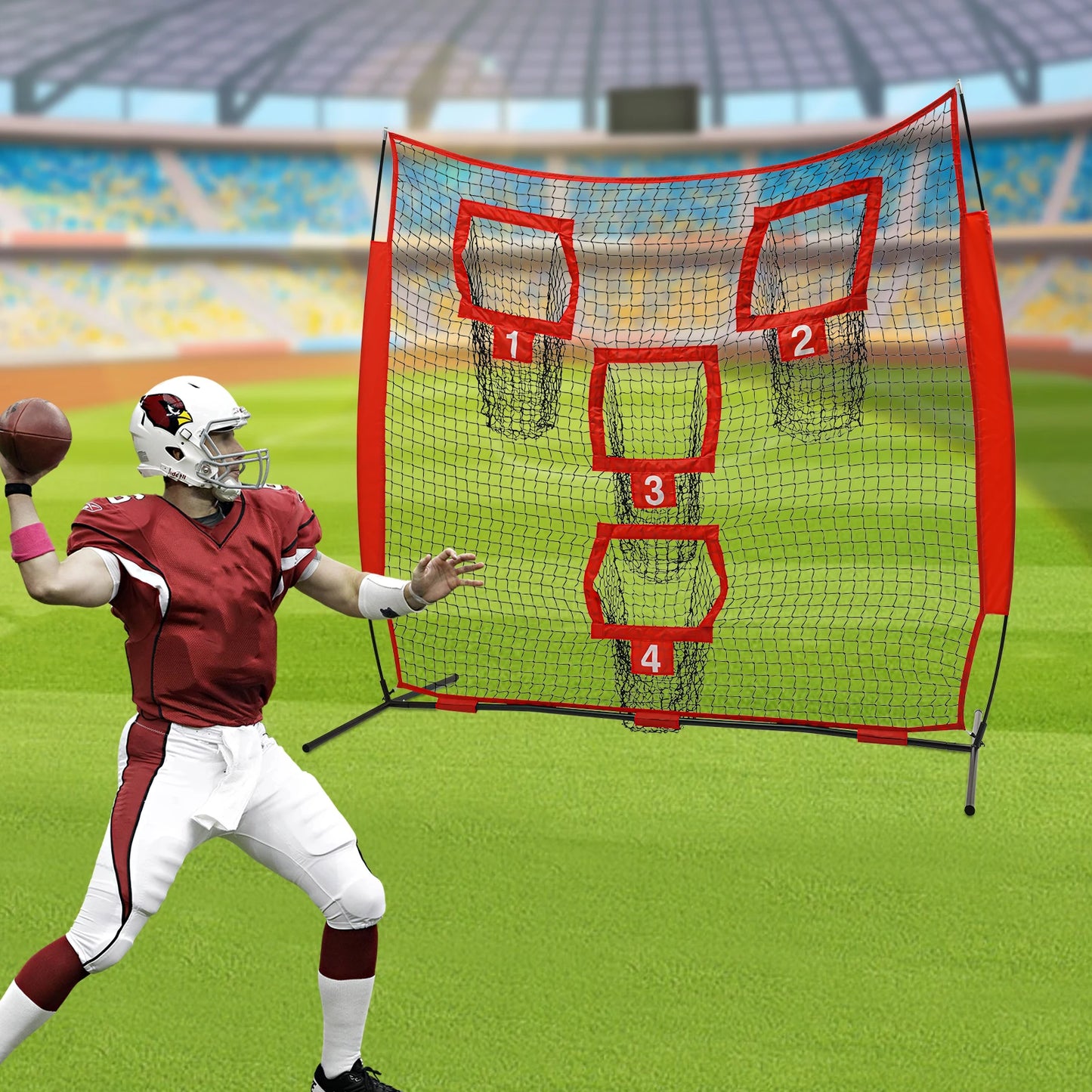 Football Training Target Net with 4 Pockets