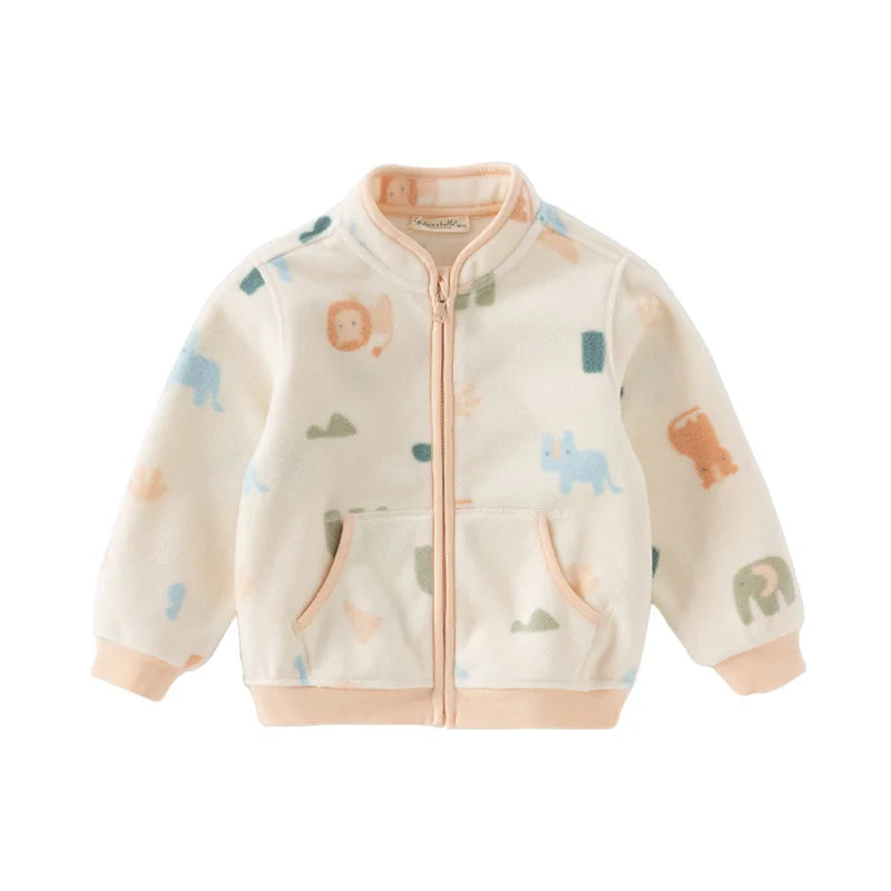 Children Soft Fleece Printed Jacket
