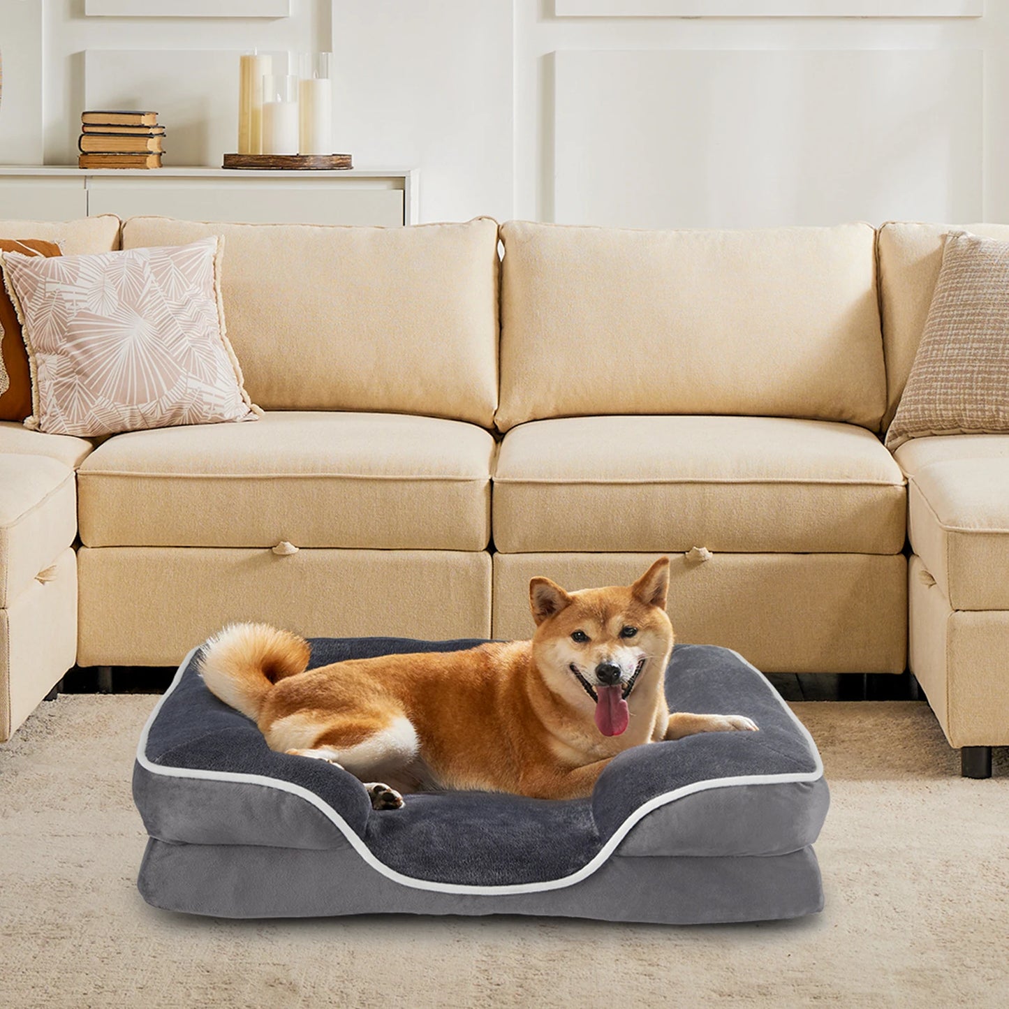 Orthopedic Memory Foam Pet Bed for Small Dogs and Cats