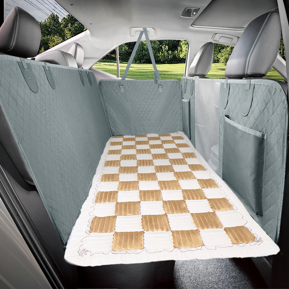 Washable Large Plaid Coral Fleece Pet Mat & Couch Cover