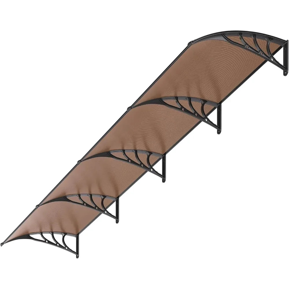 Polycarbonate Window Door Awning Canopy with Black Bracket