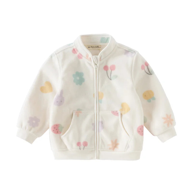 Children Soft Fleece Printed Jacket