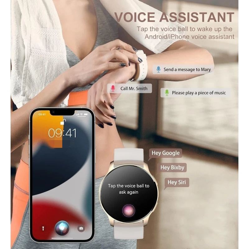 Women's Smartwatch with Bluetooth Calling and Health Tracking
