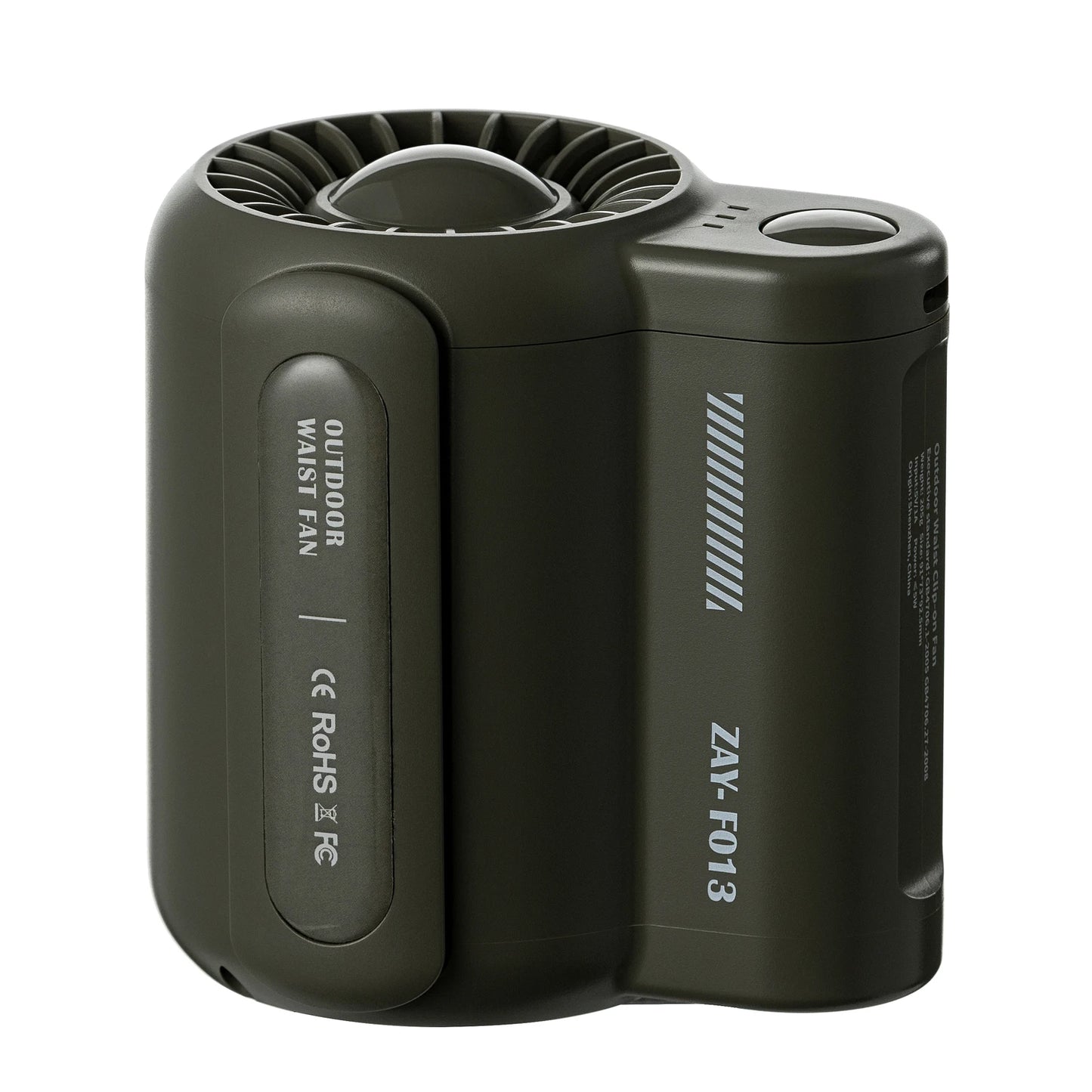 Portable Rechargeable Waist-Mounted Leafless Fan