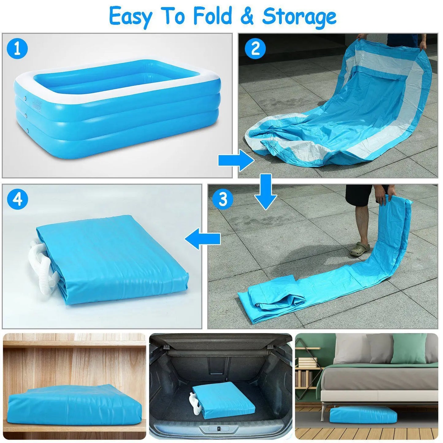 Inflatable Family Swimming Pool 120 Inch