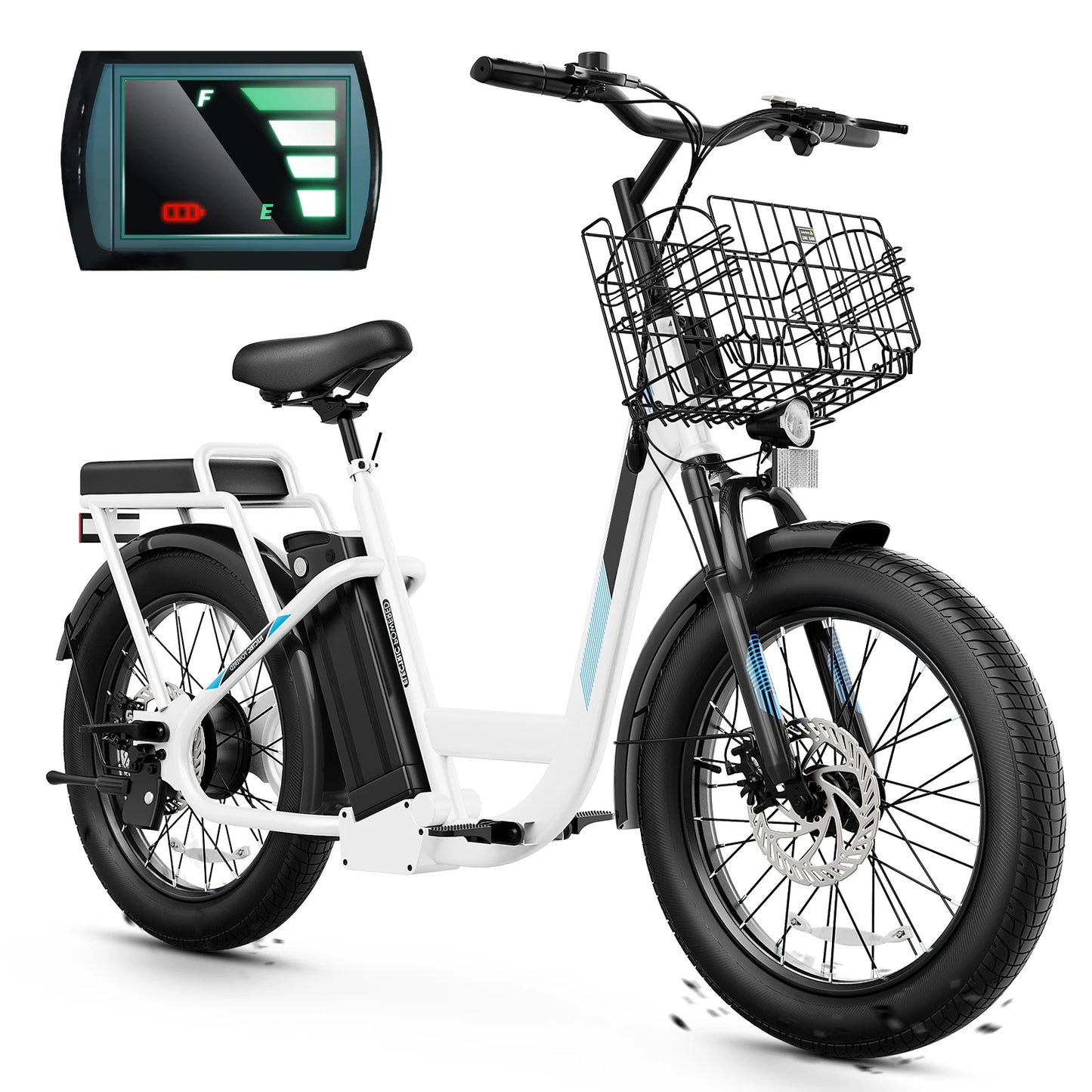 Electric Scooter with Fat Tires and Dual Seats