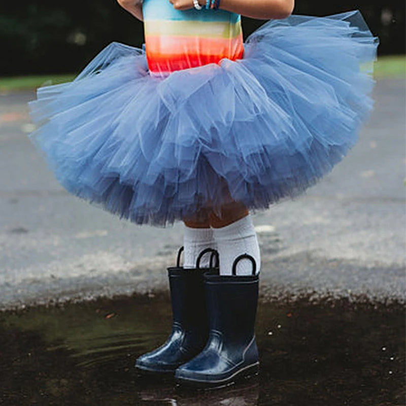 Girls Fluffy Tutu Skirt for Dance and Parties