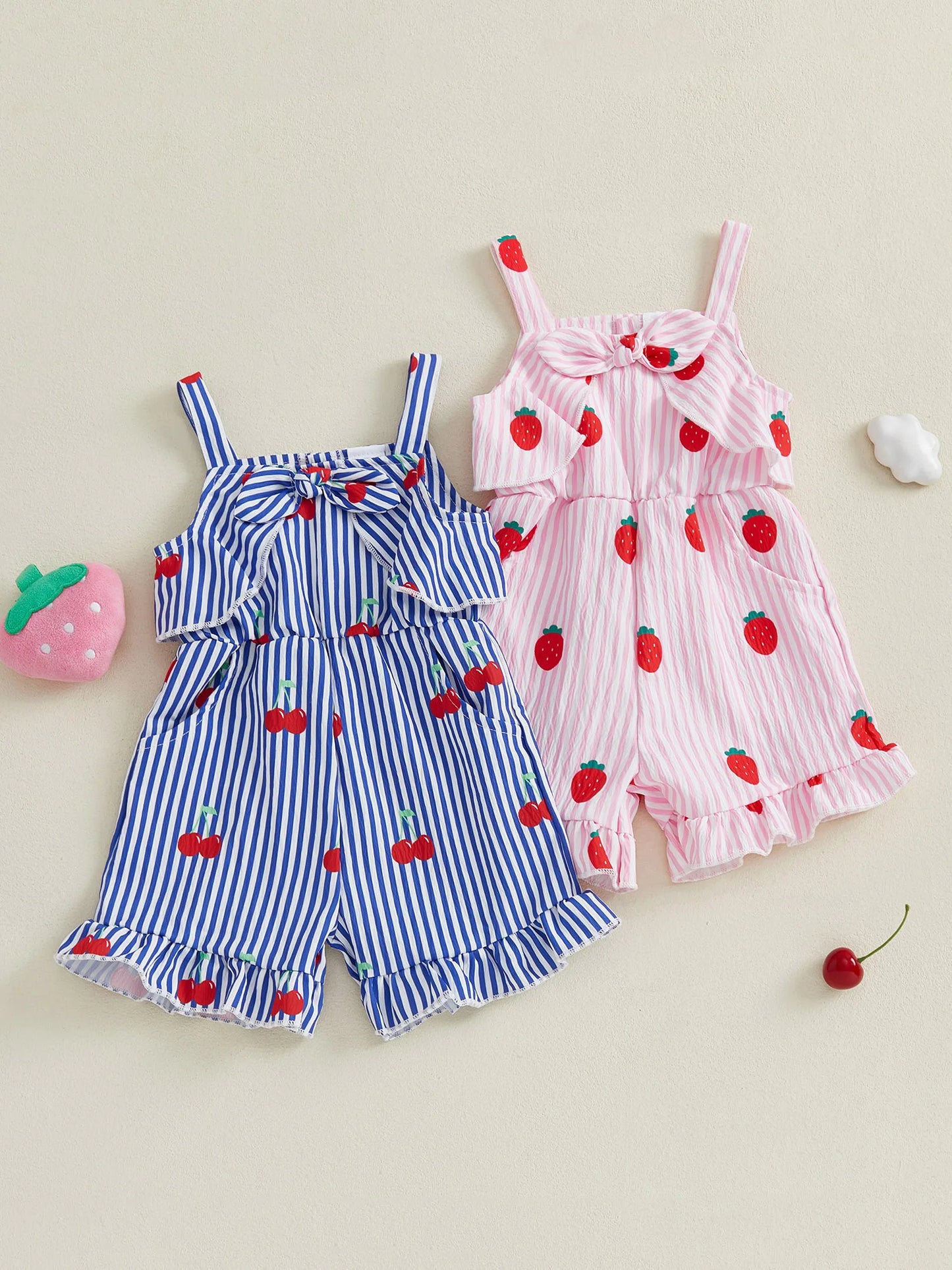 Girls Summer Sleeveless Jumpsuit