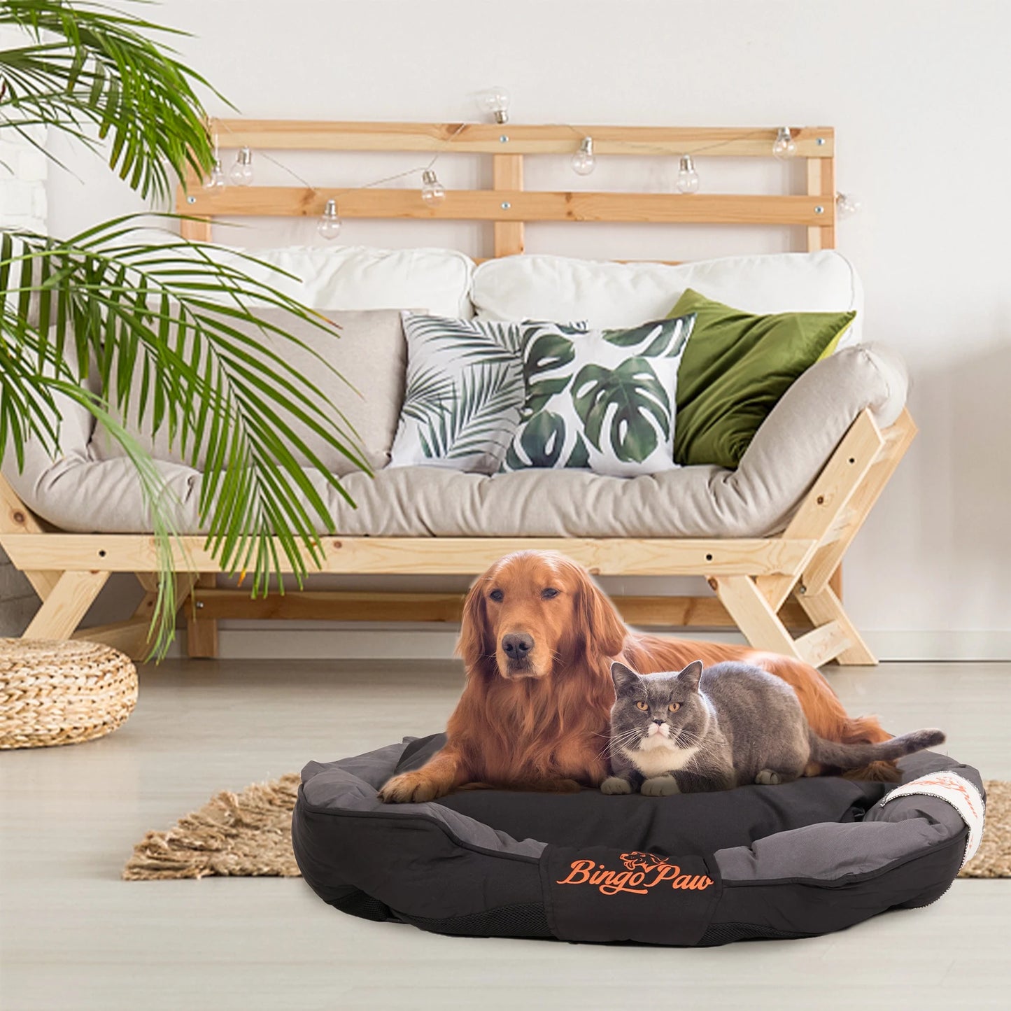 All-Season Calming Dog Bed with Removable Cushion