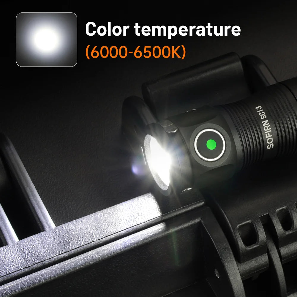 Mini Rechargeable LED Flashlight with Magnetic Base