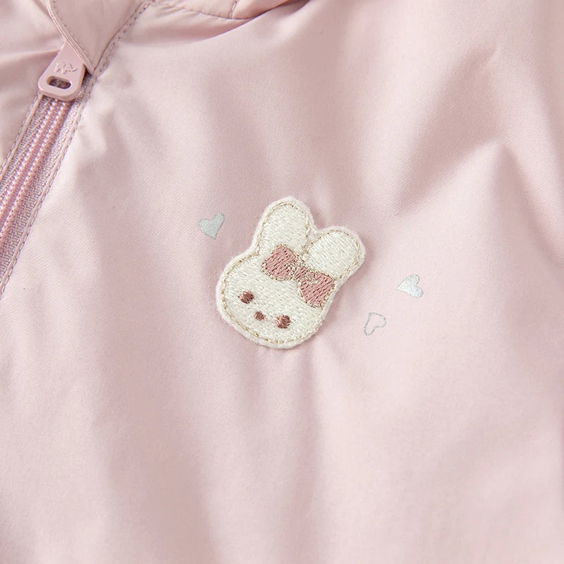 Girls Hooded Lightweight Zipper Jacket