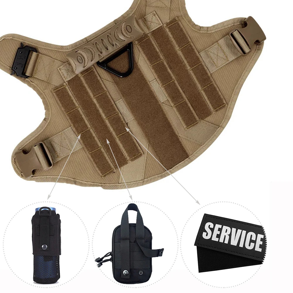 PETRAVEL Adjustable Dog Harness & Collar Set – Durable Nylon Vest with Quick Release & No-Pull Design