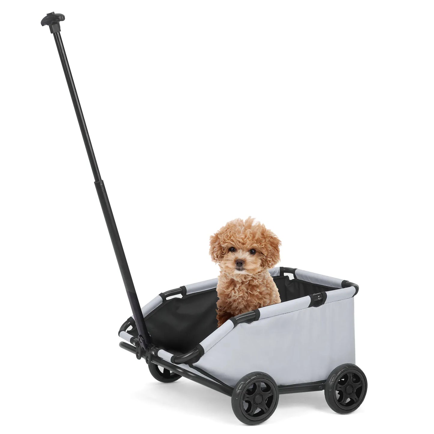 Lightweight Foldable Pet Stroller with 360° Rotating Wheels